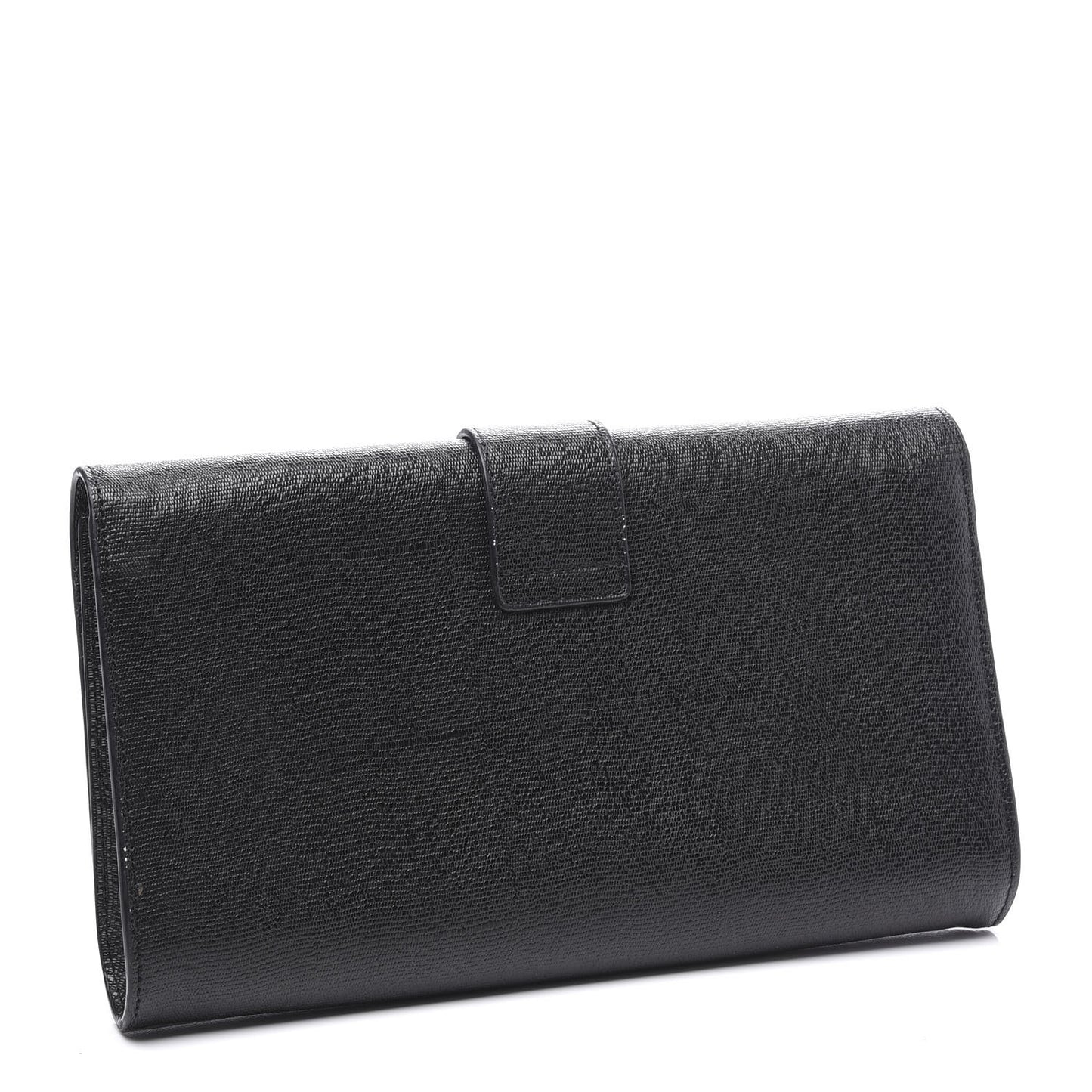Textured Calfskin Y Ligne Clutch Black