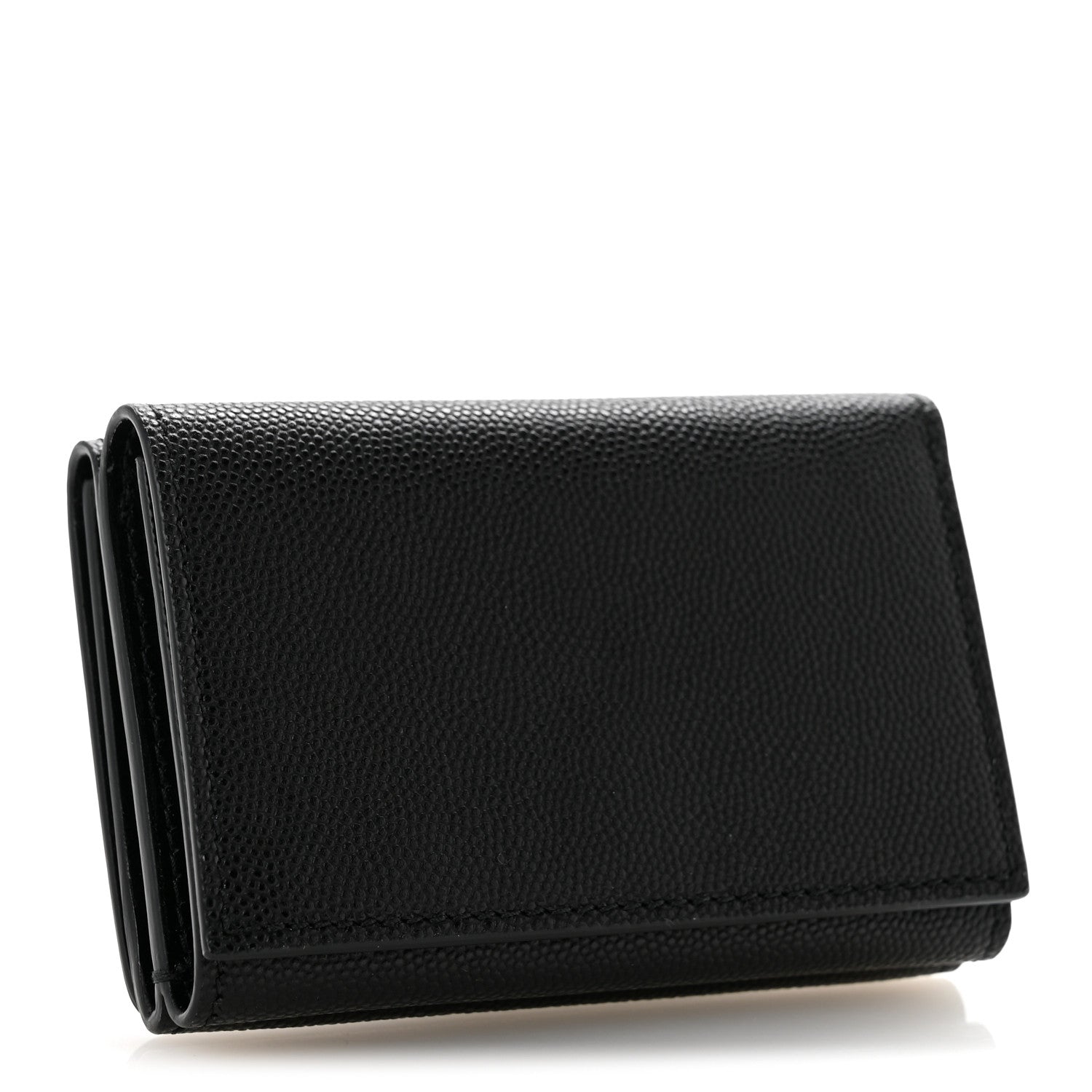Burberry Grained Calfskin Double Flap Lark Wallet Black 3 of 8
