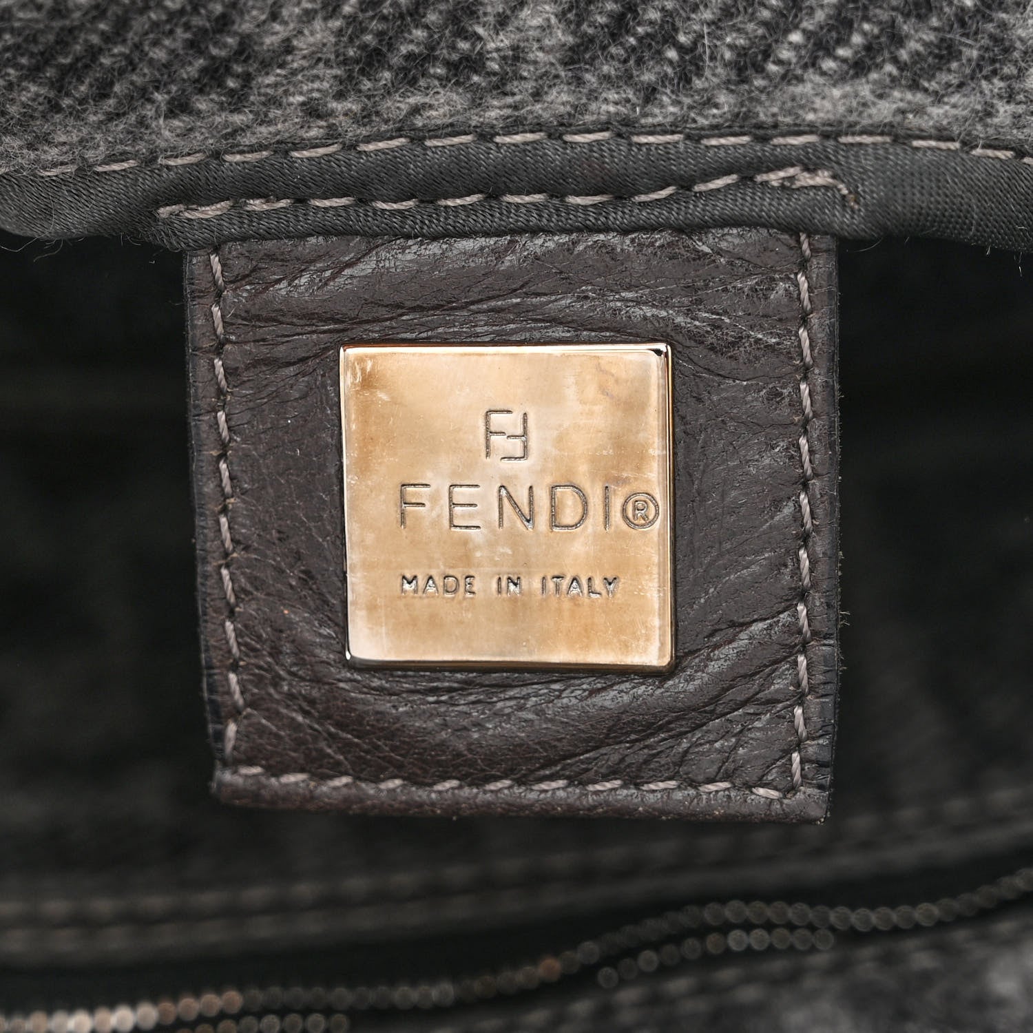 Fendi Wool Zucca Baguette Grey 6 of 10