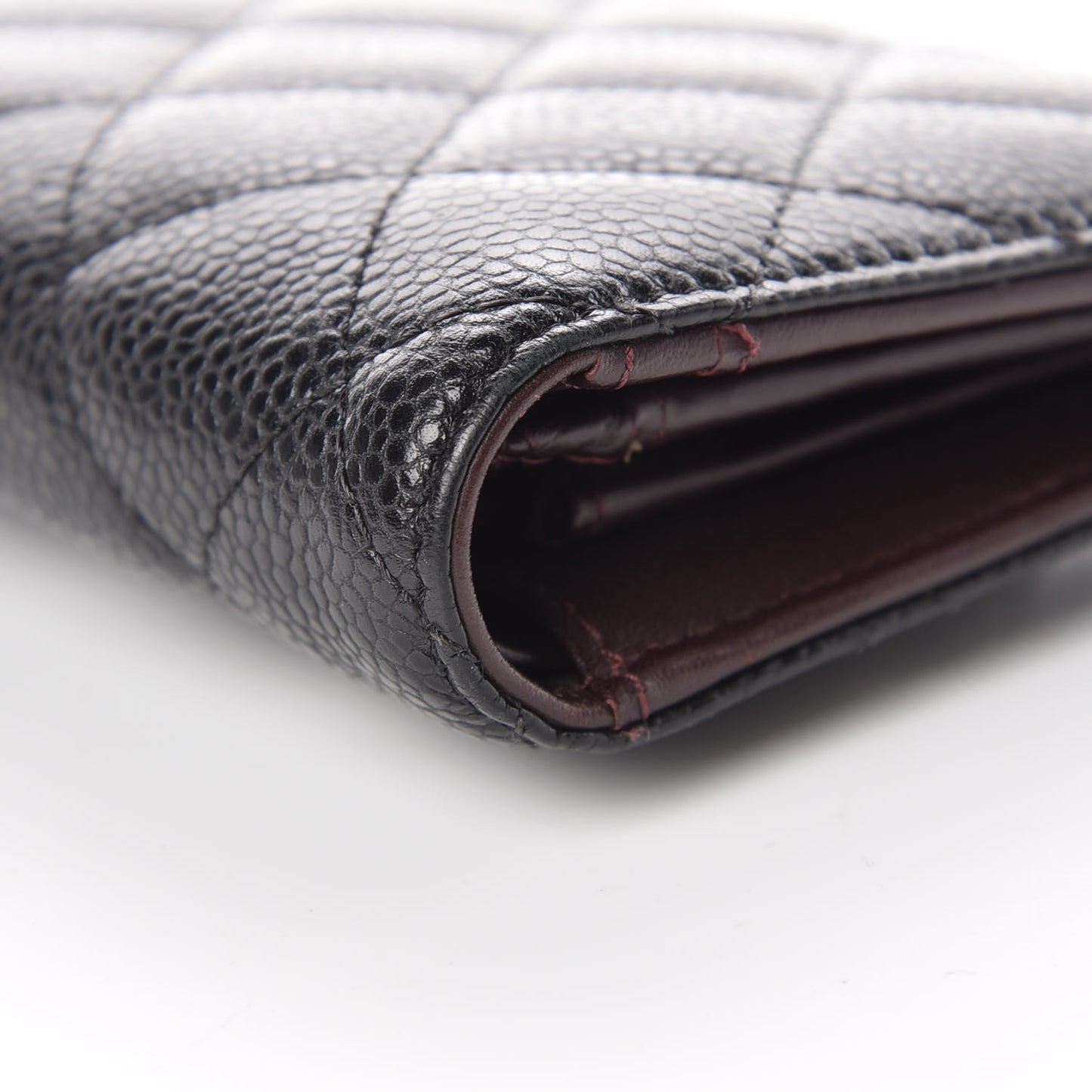 Caviar Quilted Yen Wallet Black