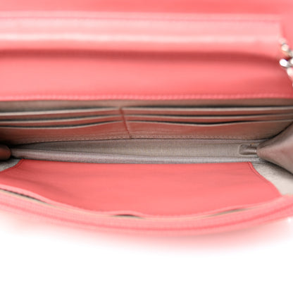 Chanel Patent Quilted Wallet On Chain WOC Coral 5 of 16