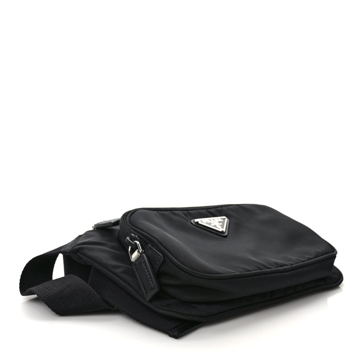 Prada Tessuto Nylon Saffiano Belt Bag Black 4 of 11