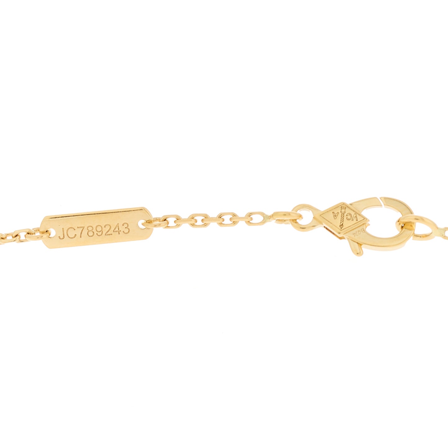 18K Yellow Gold Malachite Vintage Alhambra Pendant Necklace