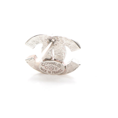 Chanel Crystal Mini Timeless CC Earrings Silver 4 of 4