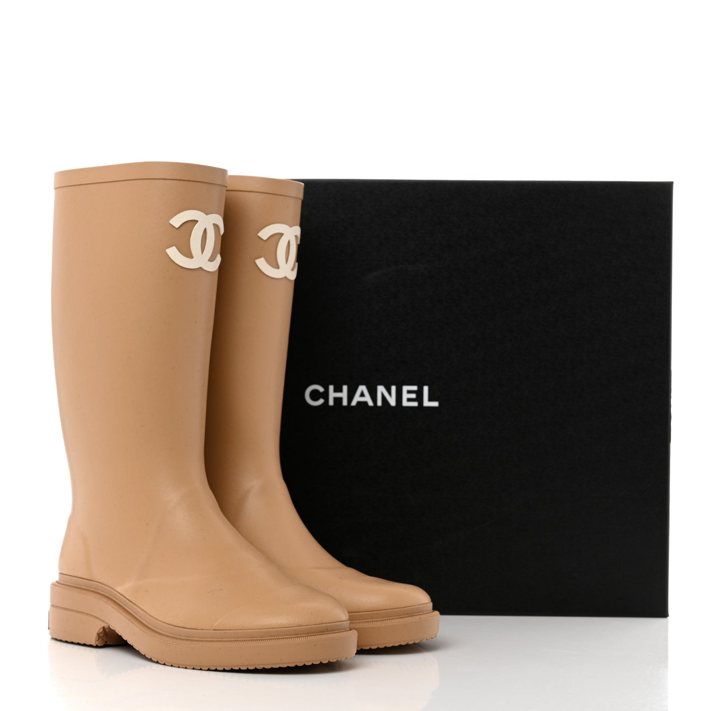 Caoutchouk CC High Boots 36 Beige