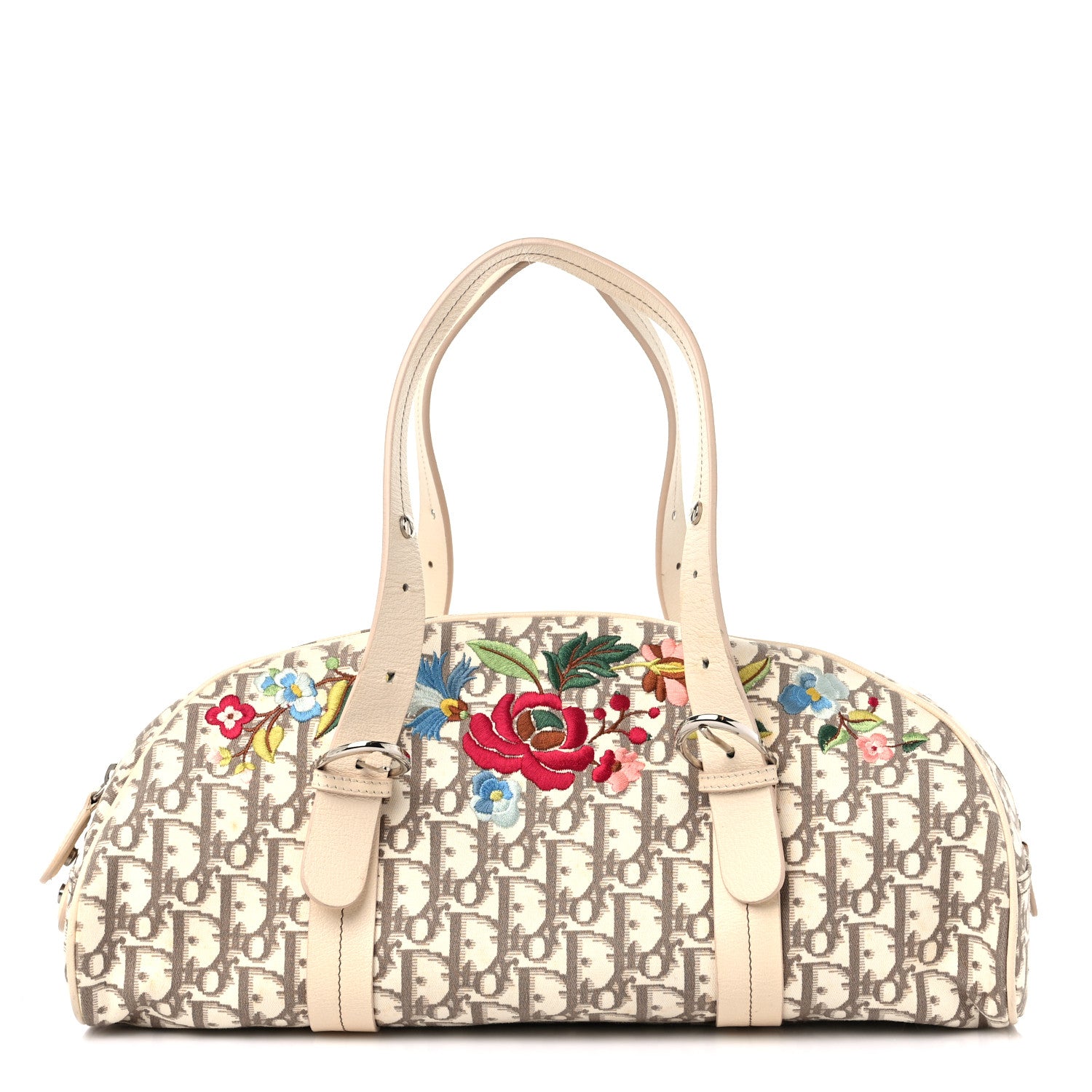 Christian Dior Monogram Vintage Flowers Bowler Beige 1 of 17