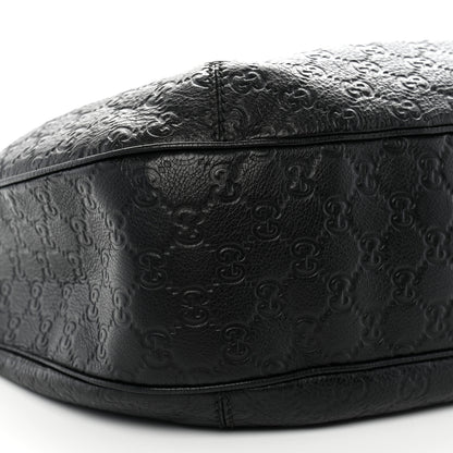 Gucci Guccissima Large New Ladies Web Hobo Black 9 of 11