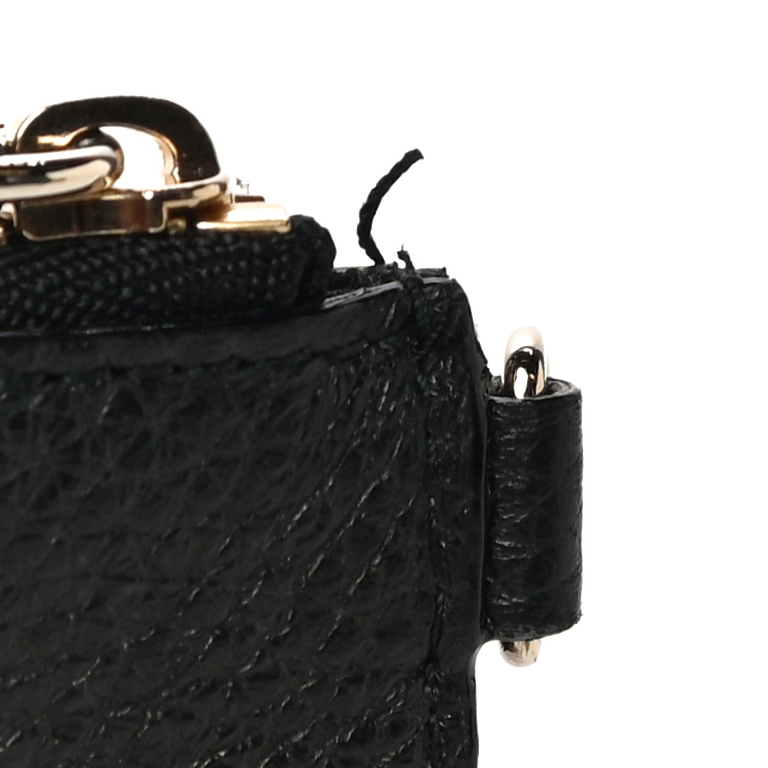 Jimmy Choo Calfskin Logo Embossed Card Holder On Chain Black 11 of 11