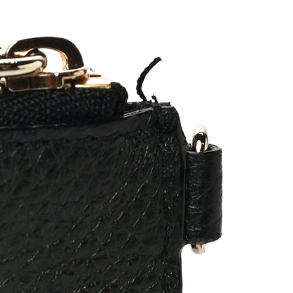 Jimmy Choo Calfskin Logo Embossed Card Holder On Chain Black 11 of 11