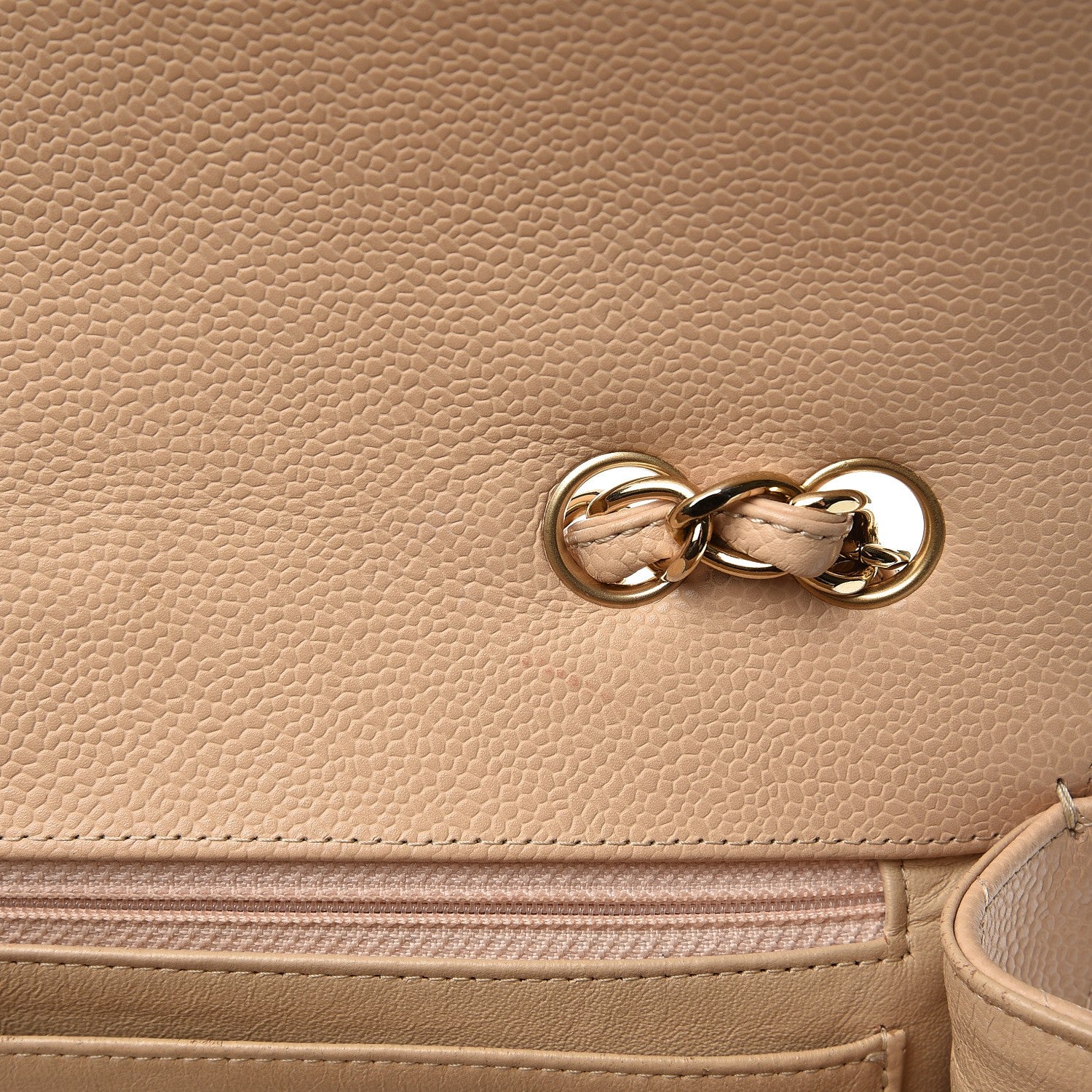 Chanel Caviar Quilted Jumbo Single Flap Beige Clair 13 of 13