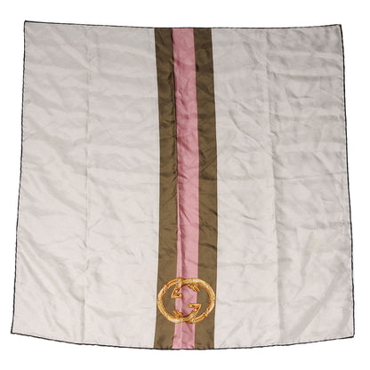 Gucci Silk Bamboo GG Web Print Scarf Ivory 3 of 4