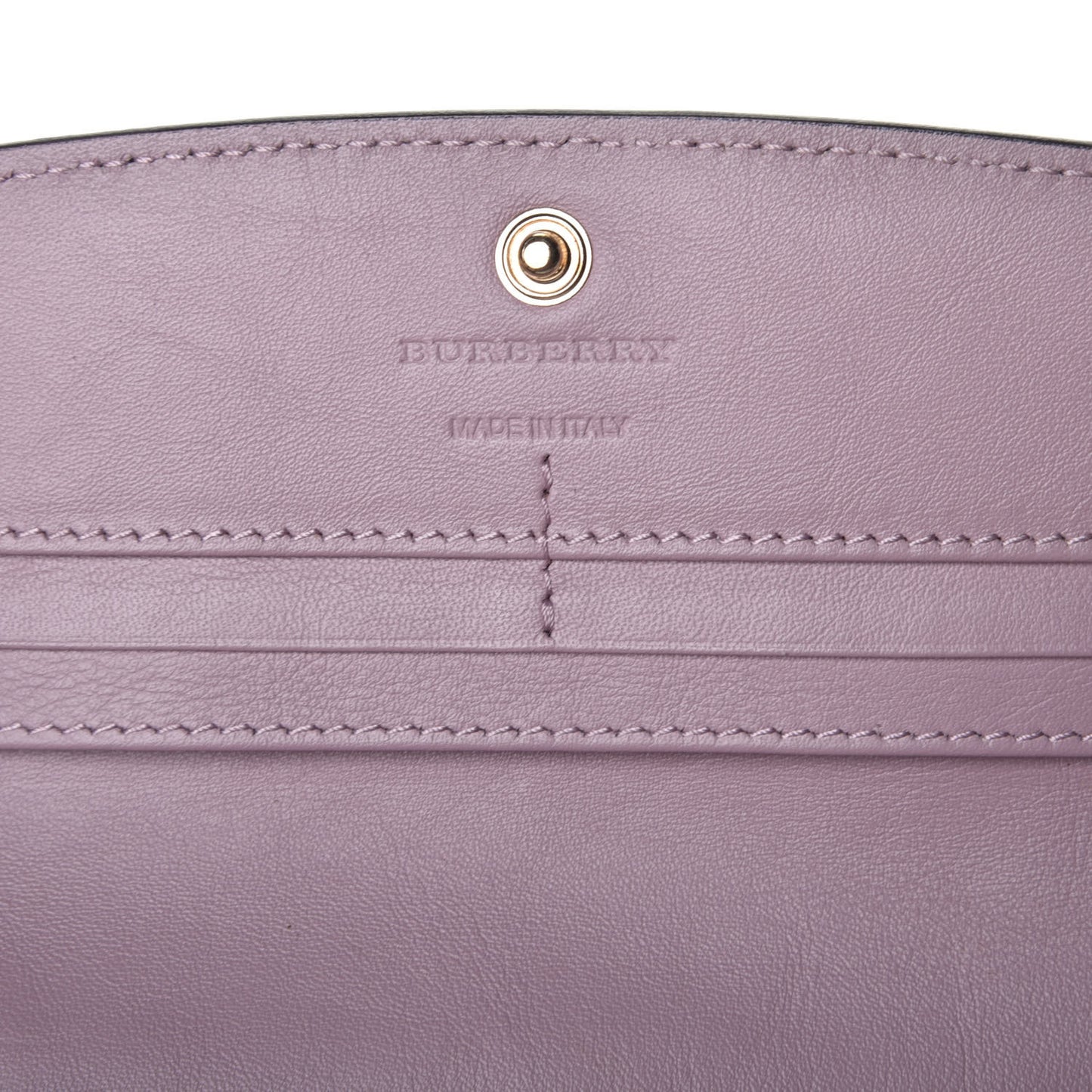 Calfskin House Check Porter Continental Wallet Pale Orchid