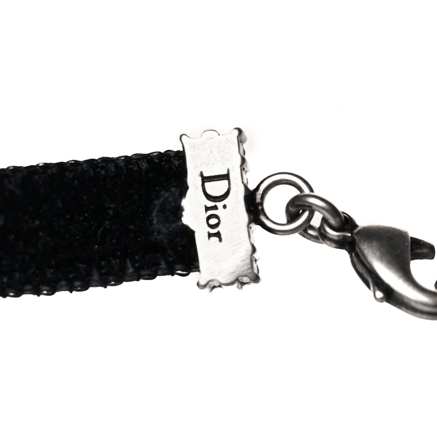 Christian Dior Velvet Crystal Star Choker Necklace Black 4 of 4