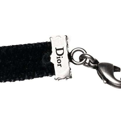 Christian Dior Velvet Crystal Star Choker Necklace Black 4 of 4