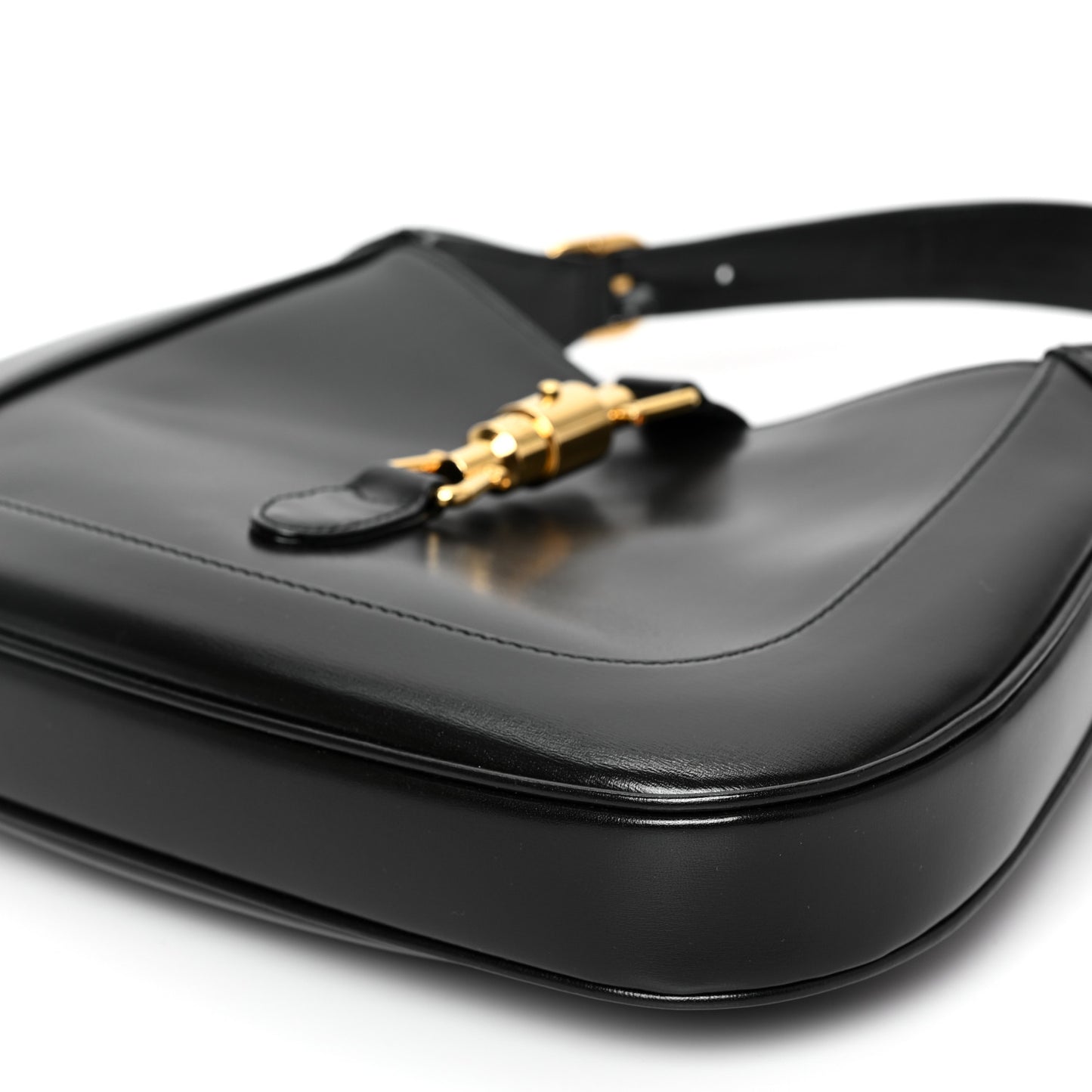 Boarded Dyana Lux Calfskin Small Jackie 1961 Hobo Black