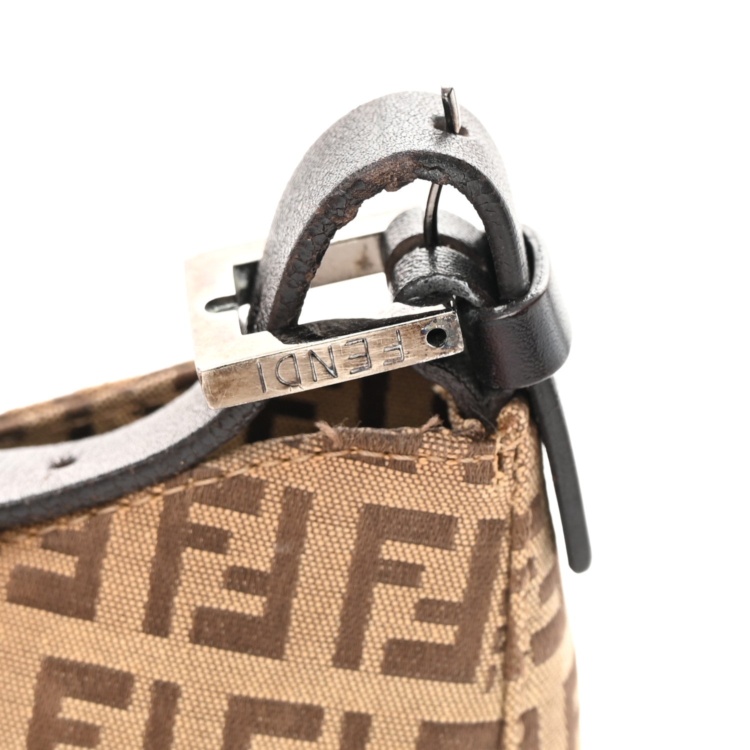 Fendi Zucchino Vitello Hobo Beige Black 21 of 23
