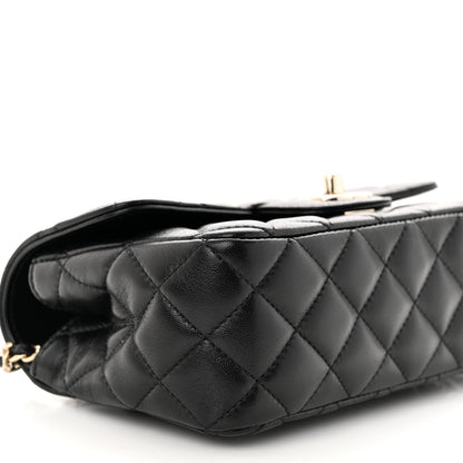 Chanel Lambskin Quilted Mini Crystal Top Handle Rectangular Flap Black 9 of 11