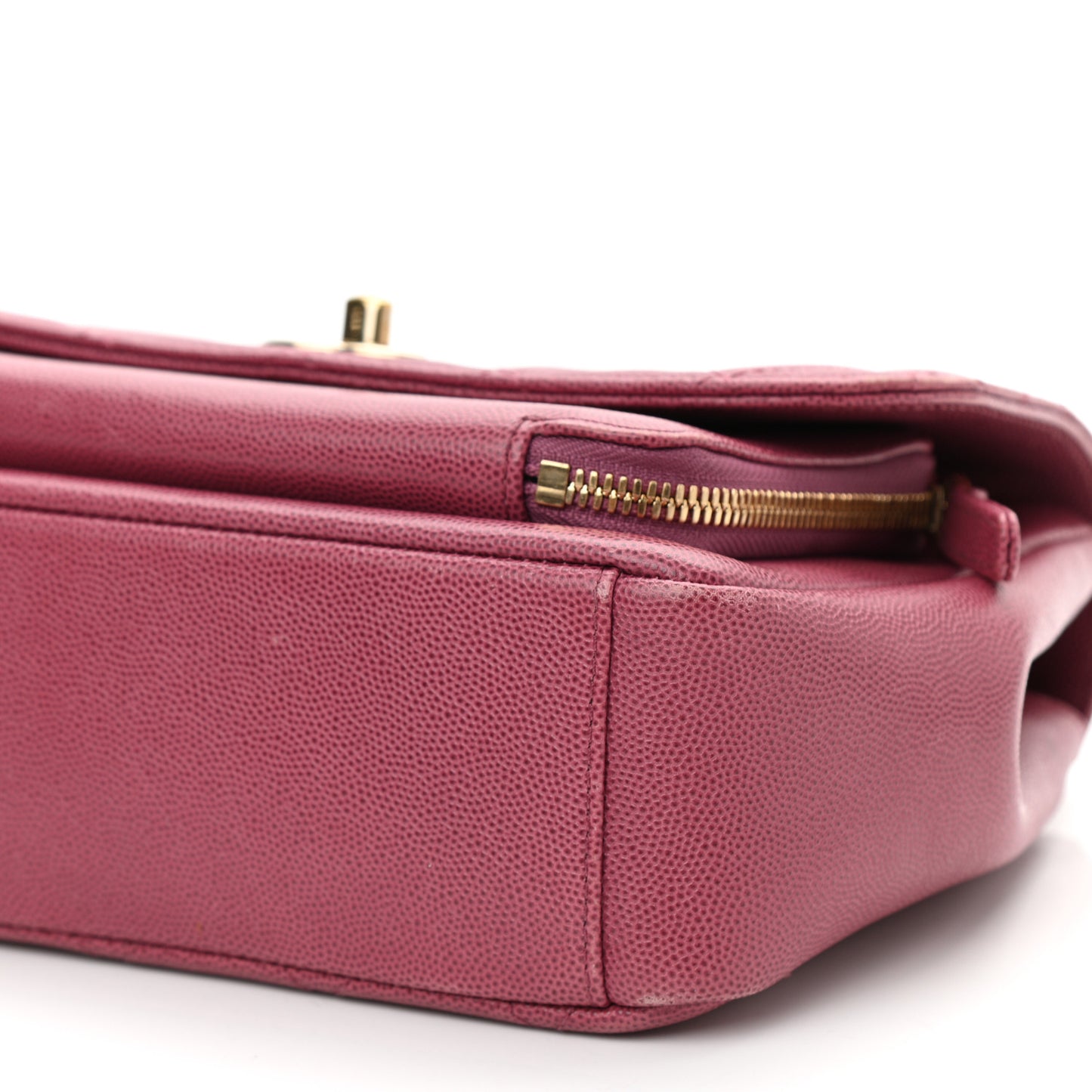 Caviar Quilted Medium Business Affinity Flap Dark Pink