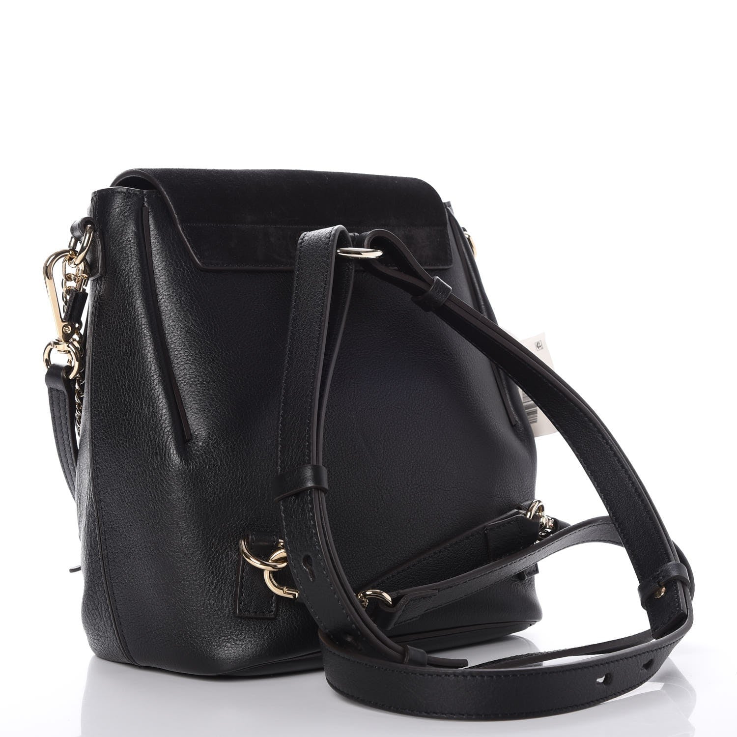 Chloe Suede Calfskin Small Faye Backpack Black 3 of 7