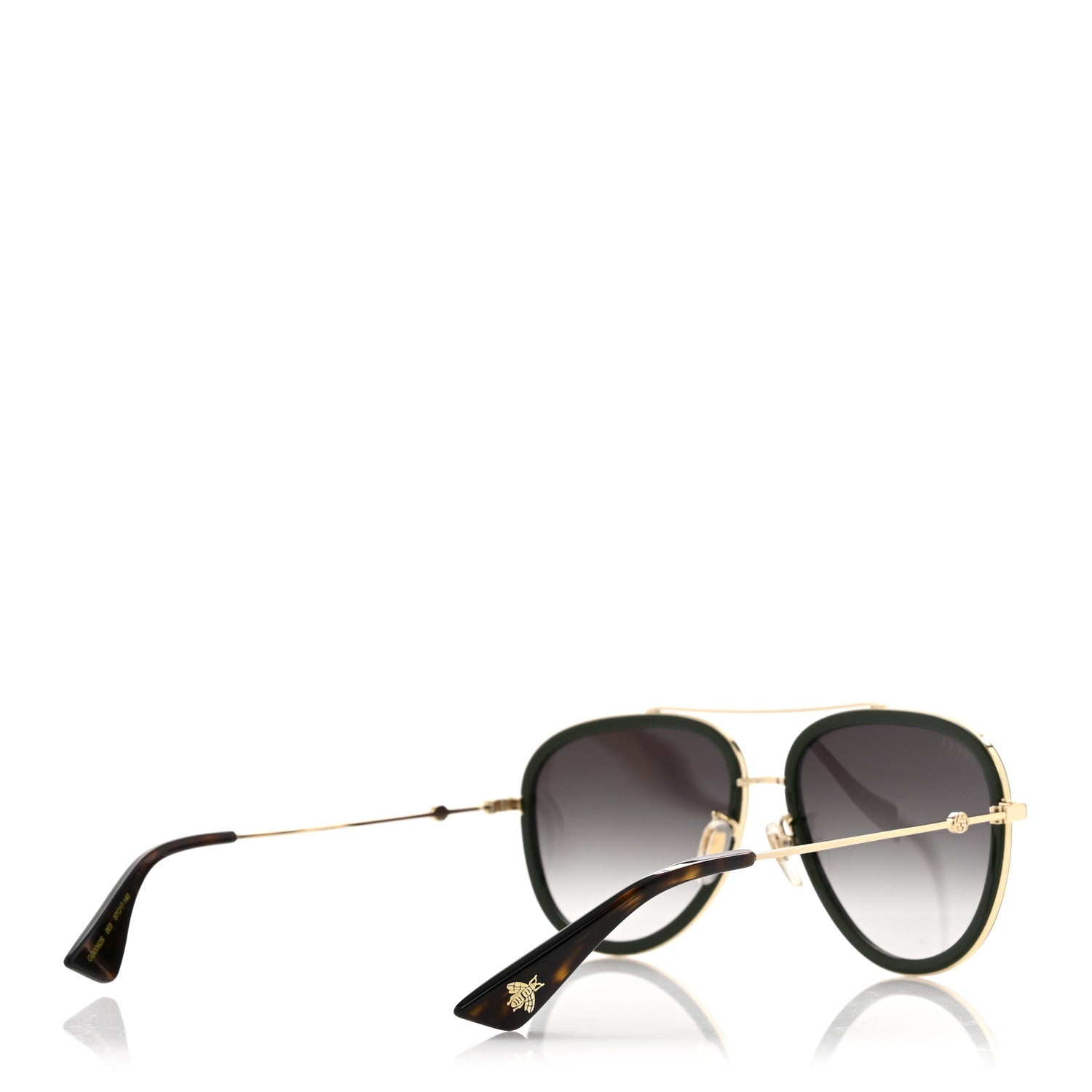 Gucci Web Aviator Sunglasses GG0062S Green Red 4 of 7