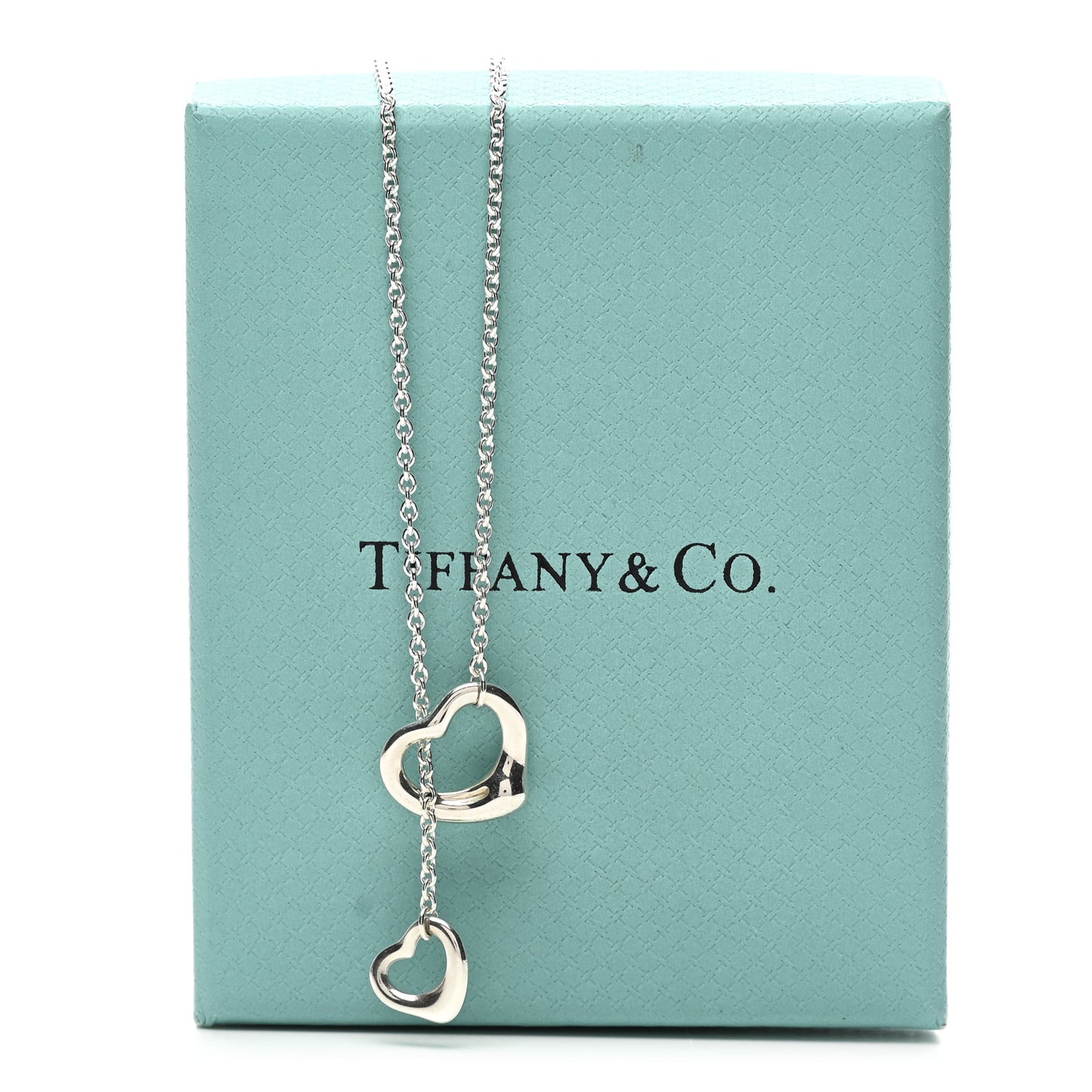 Sterling Silver Elsa Peretti Open Heart Lariat Necklace