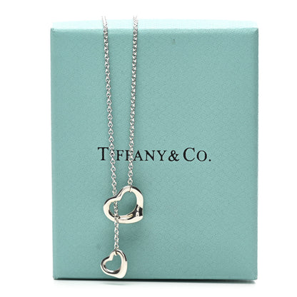 Tiffany Sterling Silver Elsa Peretti Open Heart Lariat Necklace 5 of 5