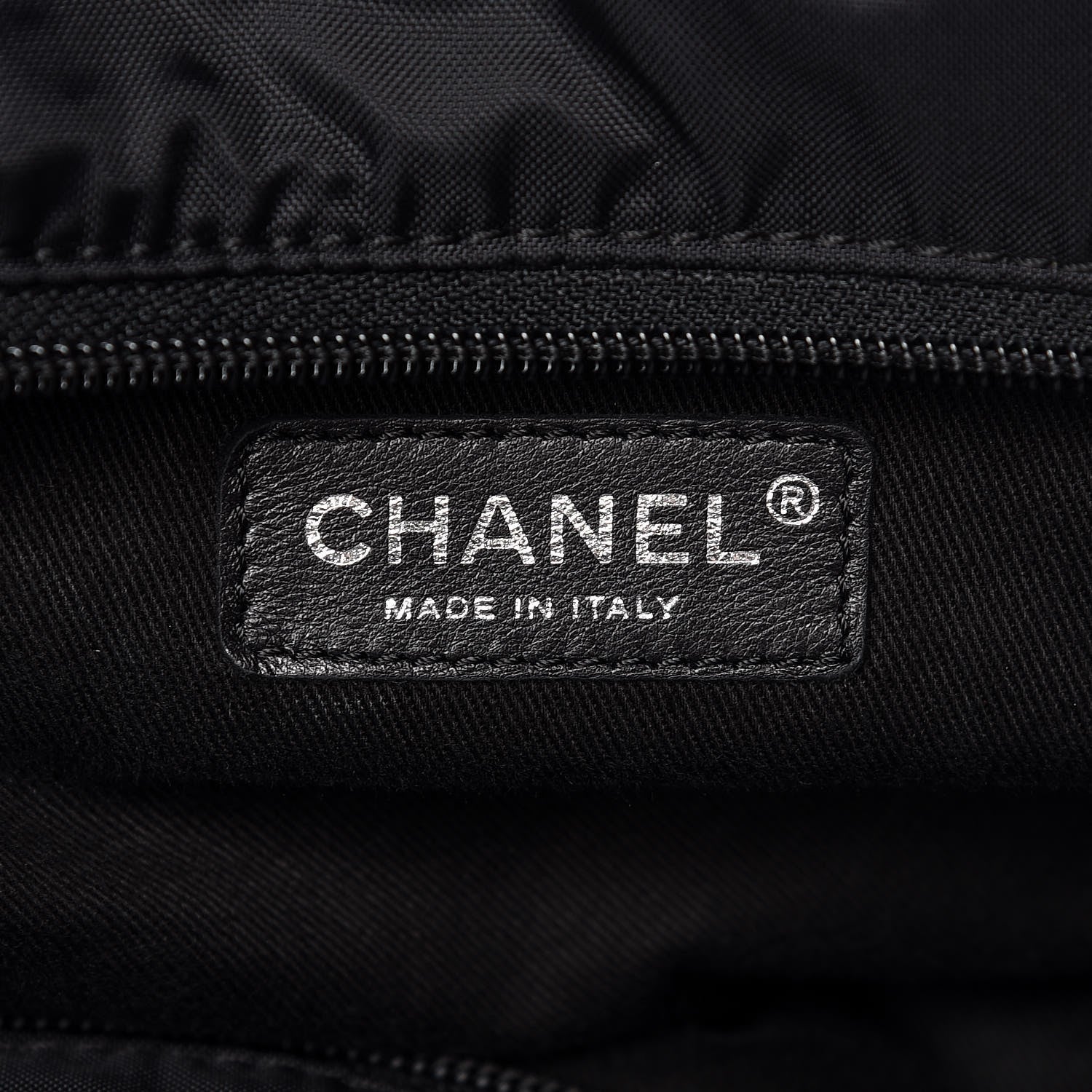 Chanel Nylon Quilted Calfskin Large CC Tote Bag Black 6 of 14