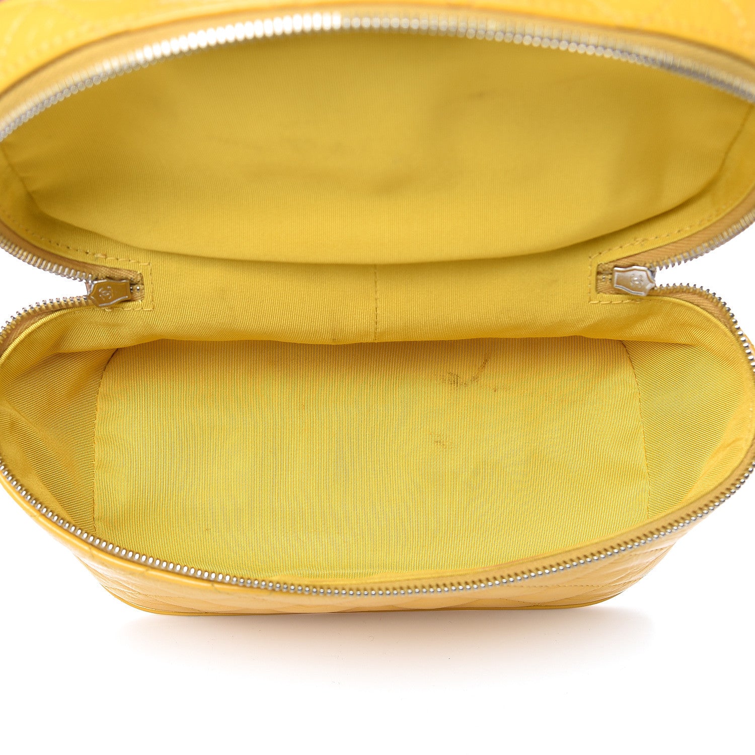 Chanel Crumpled Calfskin PVC Quilted Flap Yellow 5 of 13