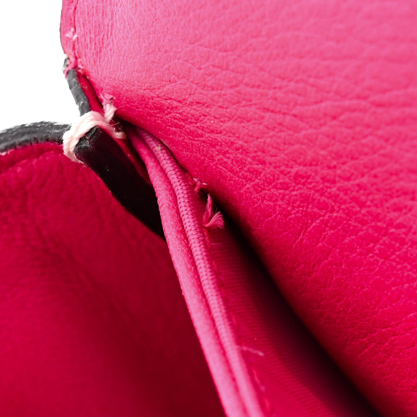 CHRISTIAN DIOR Bullcalf Diorissimo Promenade Envelope Pouch Fuchsia Rose Poudre