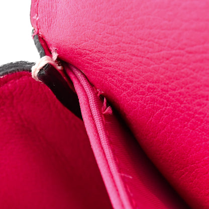 Christian Dior CHRISTIAN DIOR Bullcalf Diorissimo Promenade Envelope Pouch Fuchsia Rose Poudre 13 of 15