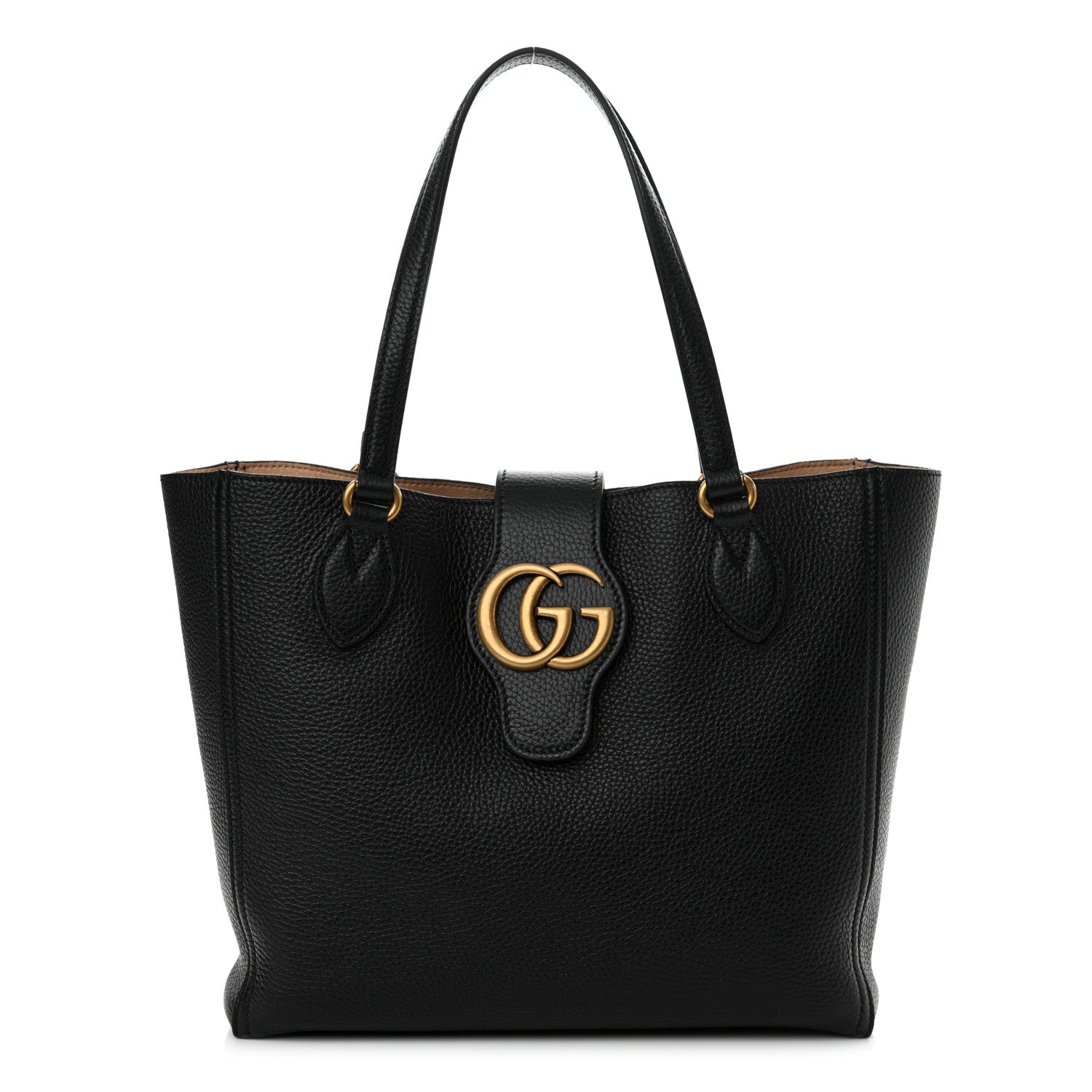 Gucci Grained Calfskin Small Dahlia Tote Black 1 of 13