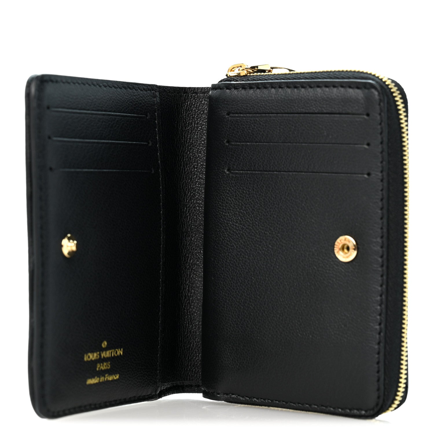 Louis Vuitton Lambskin Embossed Monogram Lou Coussin Wallet Black 5 of 8