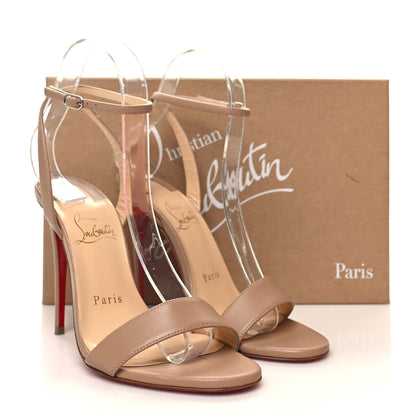 Christian Louboutin Nappa Loubi Girl 100 Sandals 36 Nude 8 of 8