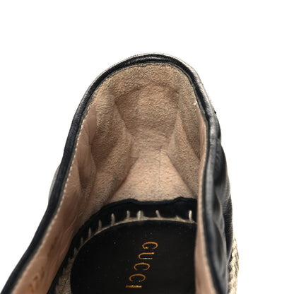 Gucci Nappa Matelasse GG Marmont Espadrilles 37.5 Black 9 of 10