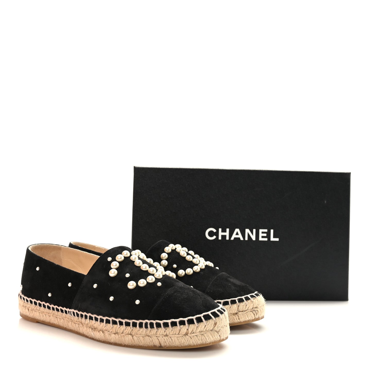 Suede Pearl CC Espadrilles 38 Black