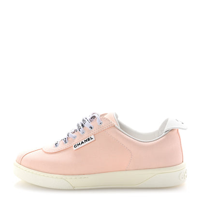Chanel Canvas Womens Sneakers 38 Light Pink 1 of 10