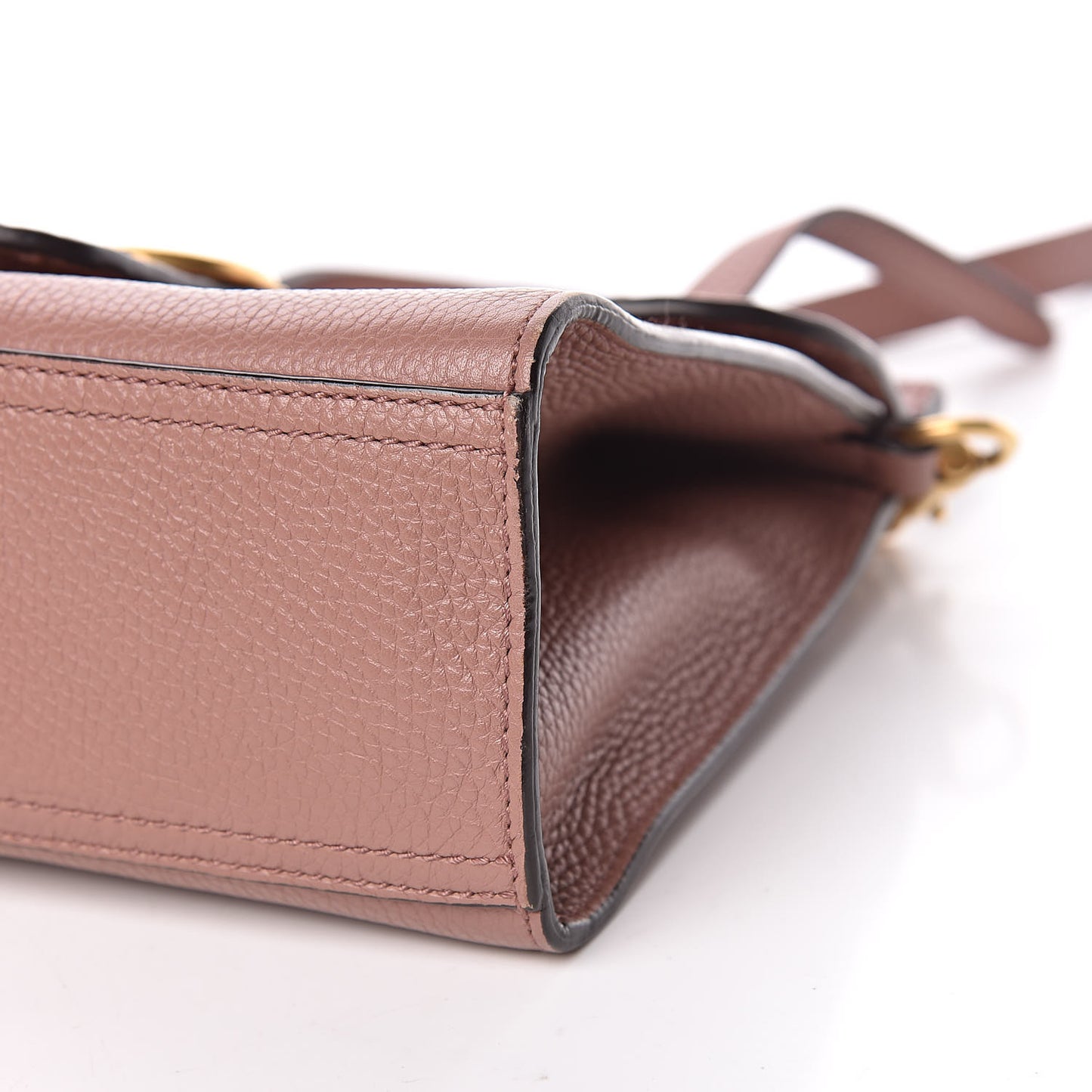Calfskin Mini GG Marmont Top Handle Bag Rosy Phard