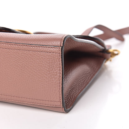 Gucci Calfskin Mini GG Marmont Top Handle Bag Rosy Phard 9 of 12