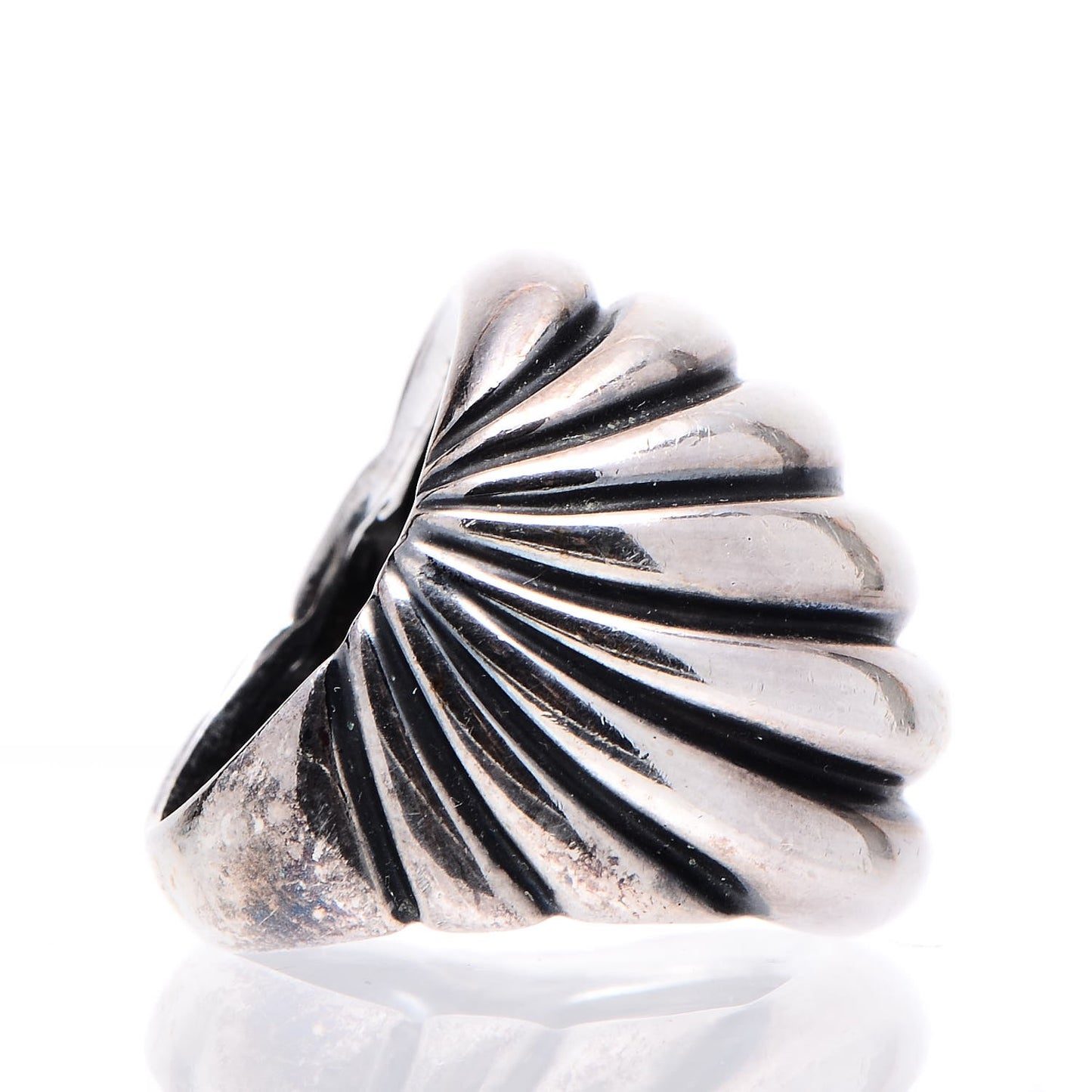 Sterling Silver 18K Yellow Gold Sculpted Cable Ring 49.3 5
