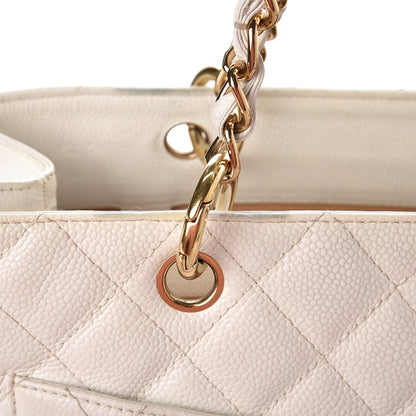 Chanel Caviar Quilted Grand Shopping Tote GST White 12 of 17