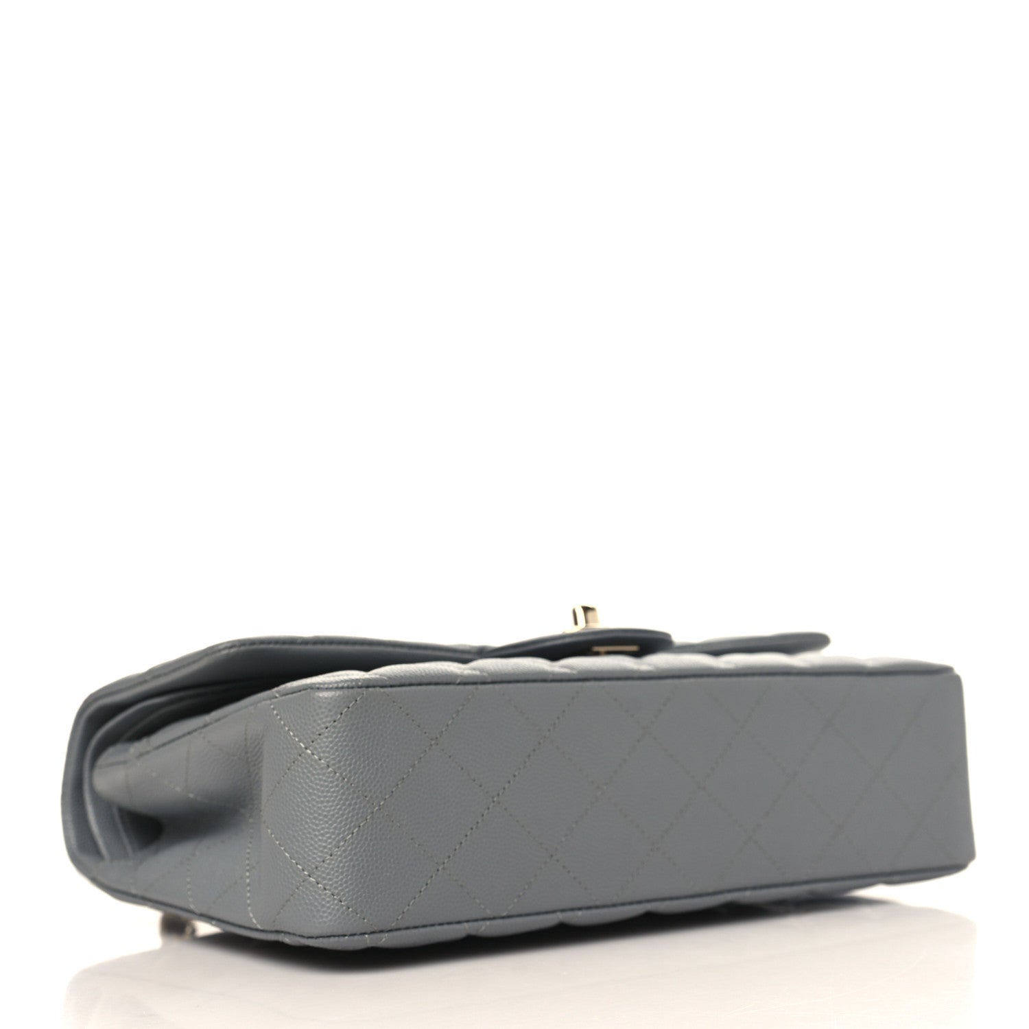 Chanel Caviar Quilted Medium Double Flap Grey 4 of 9