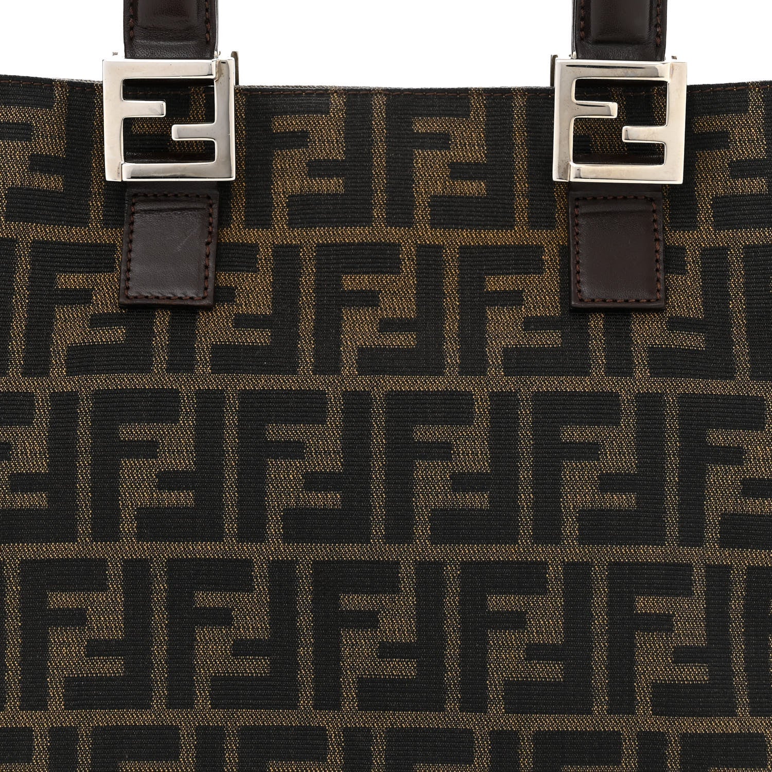 Fendi Zucca Top Handle Tote Tobacco 7 of 9