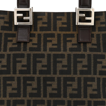 Fendi Zucca Top Handle Tote Tobacco 7 of 9