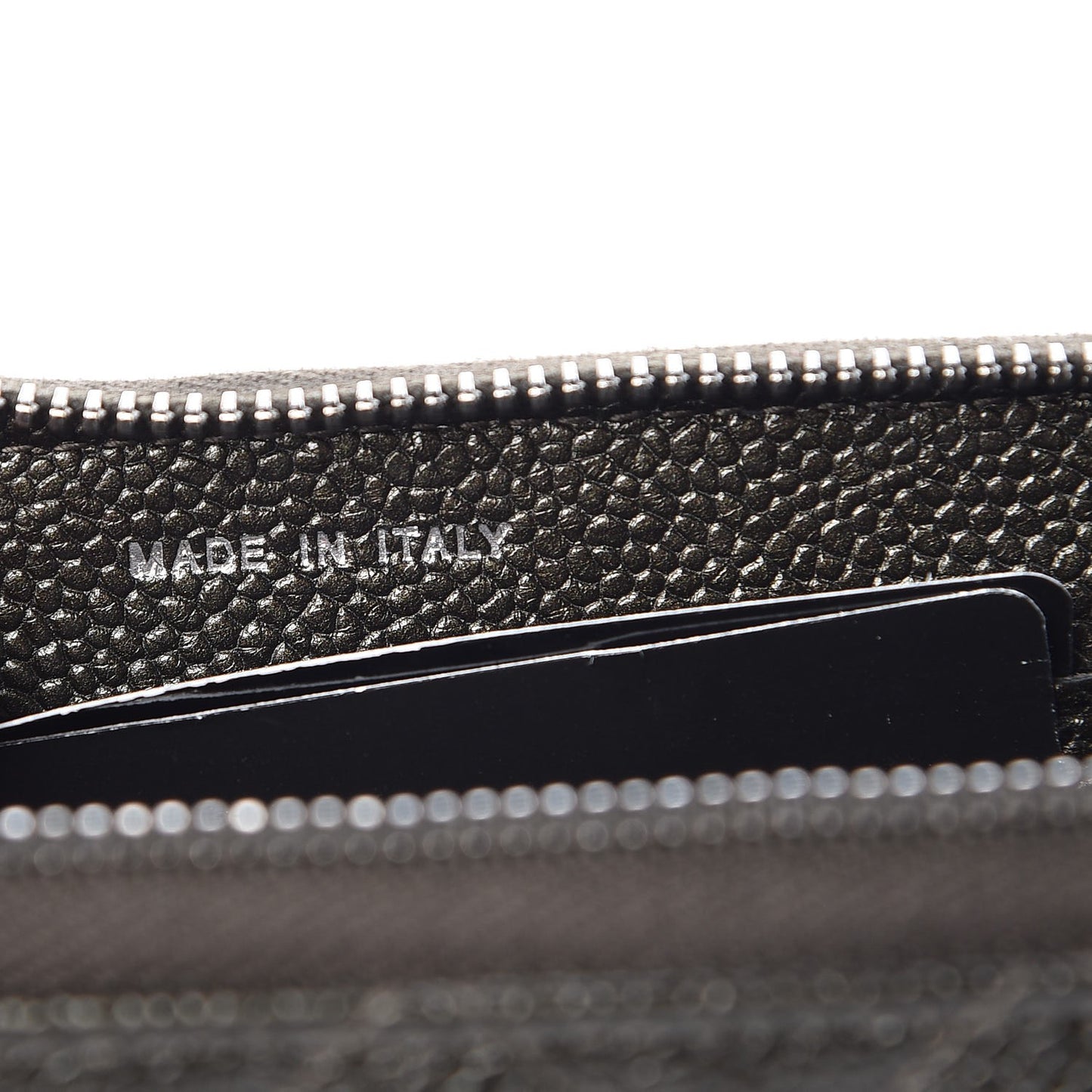 Caviar Quilted Small Zip Around Wallet Dark Charcoal