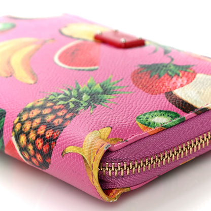Dolce & Gabbana Fruit Print Small Zip Around Wallet Pink 8 of 11
