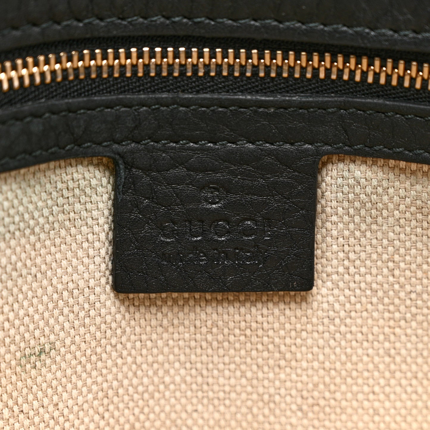 Pebbled Calfskin Medium Soho Clutch Black