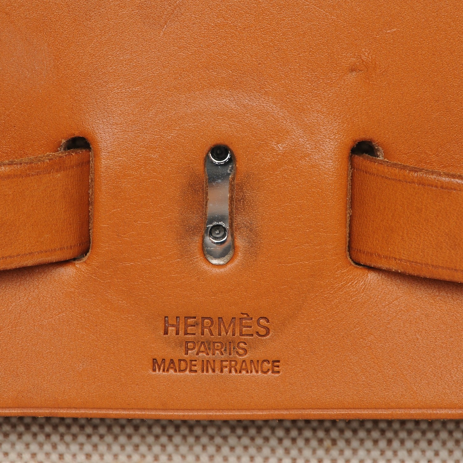 Hermes Toile Vache Calfskin Herbag 30 PM Backpack Natural 9 of 16