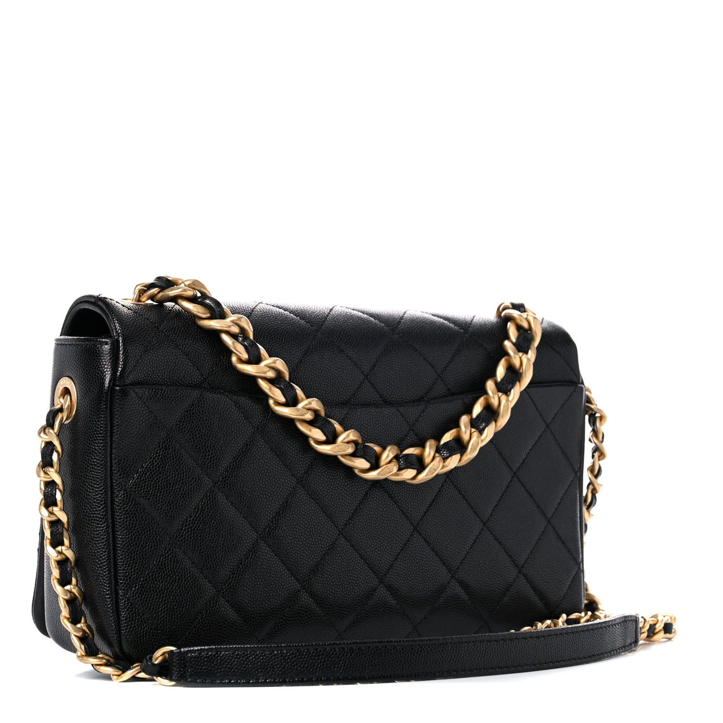 Caviar Quilted Medium Fashion Therapy Flap Bag Black