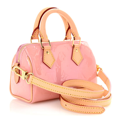 Louis Vuitton Vernis Monogram Nano Speedy Mochi Pink 3 of 12