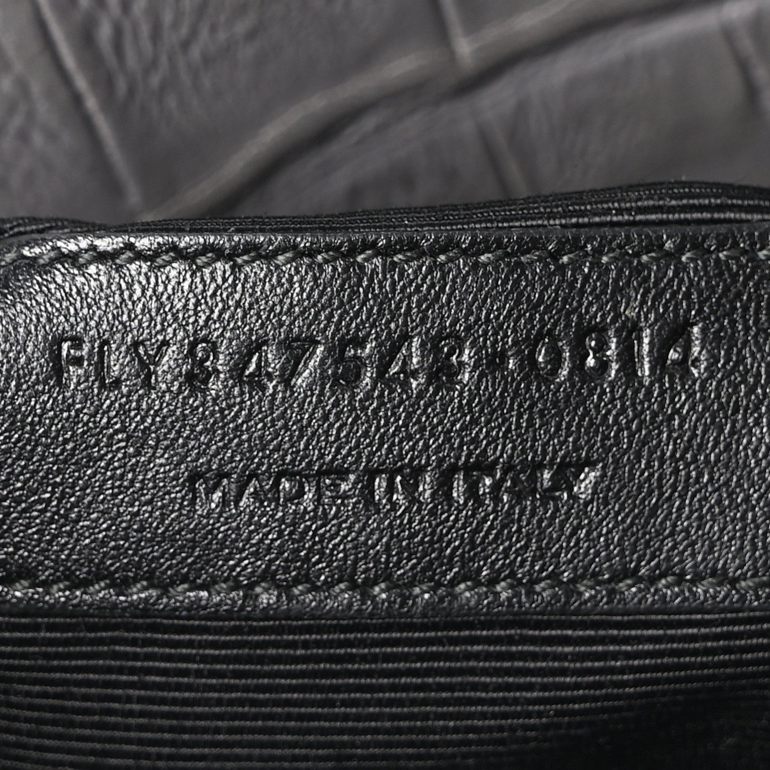 Saint Laurent Calfskin Crocodile Embossed Large Sac De Jour Carryall Grey 7 of 10